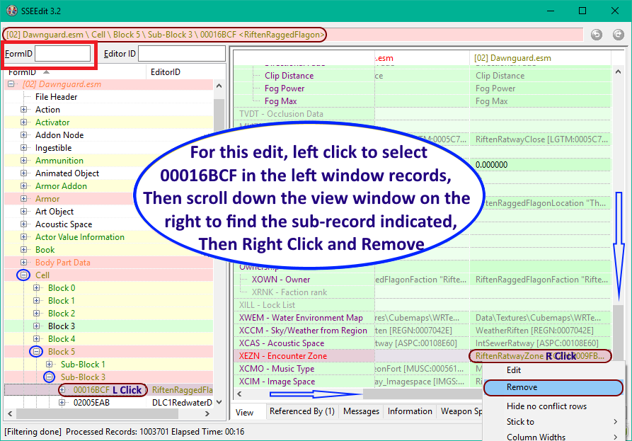 how to use tes5edit to change an items first person flag